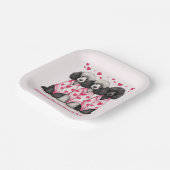 ハッピーヴァレンティーンズデイスタンダードプードルドッグ ペーパープレート (傾斜あり)