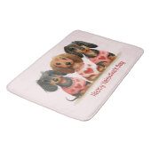 ハッピーヴァレンティーンズデイダシュンドドッグス バスマット (アングル)