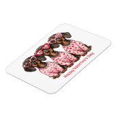 ハッピーヴァレンティーンズデイダシュンドドッグス マグネット (左側)