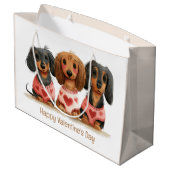 ハッピーヴァレンティーンズデイダシュンドドッグス ラージペーパーバッグ (裏面アングル)