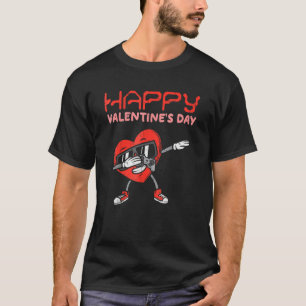 ハッピーヴァレンティーンズデイダブハートゲーマーバレンタインボーイ Tシャツ