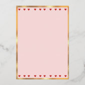 ハッピーヴァレンティーンズデイツインフレームバレンタインデー 箔シーズンカード (裏面)