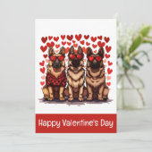 ハッピーヴァレンティーンズデイドイツ羊飼い犬 シーズンカード (スタンド正面)