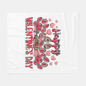 ハッピーヴァレンティーンズデイドッグペット フリースブランケット (正面(横))