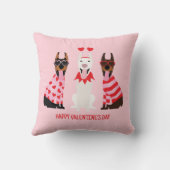 ハッピーヴァレンティーンズデイドベルマンドッグス クッション (裏面)