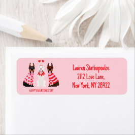 ハッピーヴァレンティーンズデイドベルマンドッグス ラベル