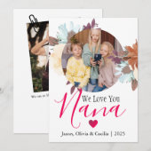 ハッピーヴァレンティーンズデイナナ、おばあちゃんシンプルの写真 シーズンカード (正面/裏面)