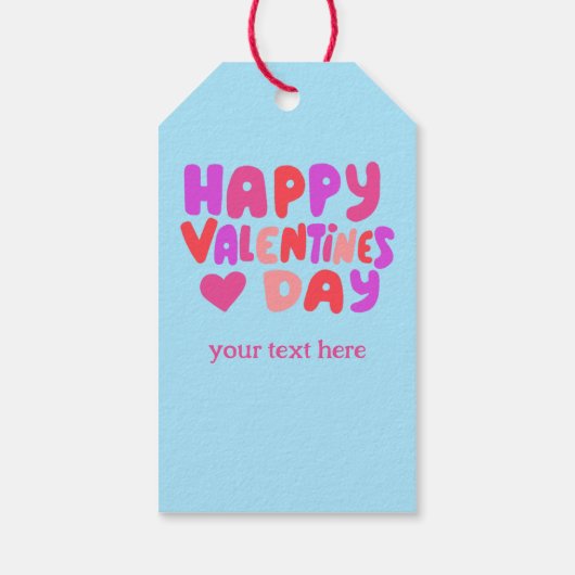 ハッピーヴァレンティーンズデイハートグルーヴィレトロカスタム ギフトタグ (裏面)