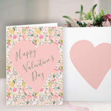 ハッピーヴァレンティーンズデイハートホリデーカード
