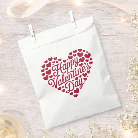 ハッピーヴァレンティーンズデイバレンタインラブハート フェイバーバッグ (クリップ留めされた状態)