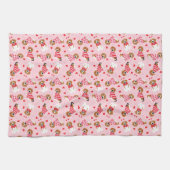 ハッピーヴァレンティーンズデイビーグルドッグス キッチンタオル (横)