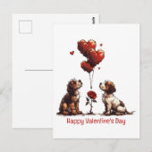 ハッピーヴァレンティーンズデイビーグルドッグス ポストカード (正面/裏面)