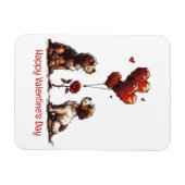 ハッピーヴァレンティーンズデイビーグルドッグス マグネット (横)