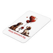 ハッピーヴァレンティーンズデイビーグルドッグス マグネット (左側)