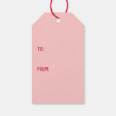 ハッピーヴァレンティーンズデイピックアップトラックラブドッグ ギフトタグ (裏面)