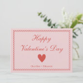 ハッピーヴァレンティーンズデイピンクレッド サンキューカード (スタンド正面)