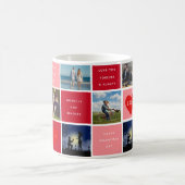 ハッピーヴァレンティーンズデイフォトグリッドカップル コーヒーマグカップ (中央)