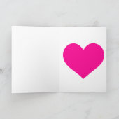 ハッピーヴァレンティーンズデイフラワーハートホリデー カード (内部)