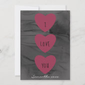 ハッピーヴァレンティーンズデイブラック&赤いハートズホリデイC シーズンカード (裏面)