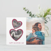 ハッピーヴァレンティーンズデイブラック&赤いハート シーズンカード (スタンド正面)