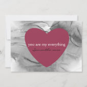 ハッピーヴァレンティーンズデイブラック&赤いハート シーズンカード (裏面)