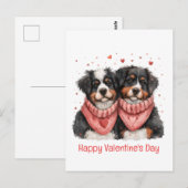 ハッピーヴァレンティーンズデイベルネーズマウンテンドッグス ポストカード (正面/裏面)