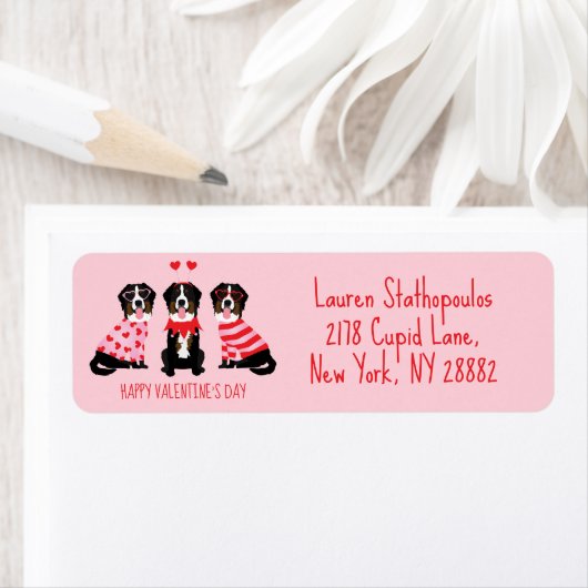 ハッピーヴァレンティーンズデイベルネーズマウンテンドッグス ラベル (インサイチュ)