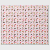 ハッピーヴァレンティーンズデイペンブロークウェルシュコーギードッグ ラッピングペーパー (フラット)