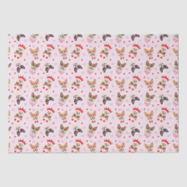 ハッピーヴァレンティーンズデイペンブロークウェルシュコーギードッグ 薄葉紙