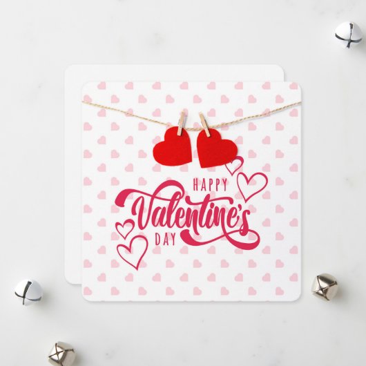 ハッピーヴァレンティーンズデイホリデーカード シーズンカード (正面/裏面インサイチュ)