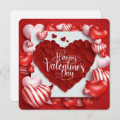 ハッピーヴァレンティーンズデイホリデーカード シーズンカード (正面/裏面)