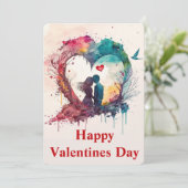 ハッピーヴァレンティーンズデイホリデーカード シーズンカード (スタンド正面)