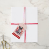 ハッピーヴァレンティーンズデイボストンテリアドッグ ギフトタグ (より糸付き)