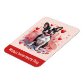 ハッピーヴァレンティーンズデイボストンテリアドッグ マグネット (左側)