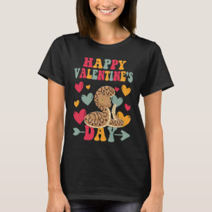 ハッピーヴァレンティーンズデイボールパイソンハートラブグルーヴィ Tシャツ