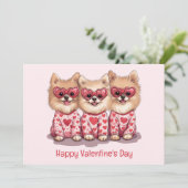 ハッピーヴァレンティーンズデイポメラニア犬ドッグス シーズンカード (スタンド正面)