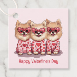 ハッピーヴァレンティーンズデイポメラニア犬ドッグス フェイバータグ