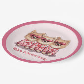 ハッピーヴァレンティーンズデイポメラニア犬ドッグス ペーパープレート (アングル)