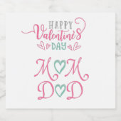 ハッピーヴァレンティーンズデイママ&パパ スパークリングワインラベル (シングルラベル)