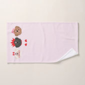 ハッピーヴァレンティーンズデイマルティプードッグ バスタオルセット (ハンドタオル)