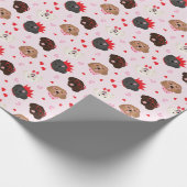 ハッピーヴァレンティーンズデイマルティプードッグ ラッピングペーパー (角)