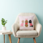 ハッピーヴァレンティーンズデイミニゴールデンドールドードルドッグス クッション (椅子)