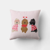 ハッピーヴァレンティーンズデイミニゴールデンドールドードルドッグス クッション (裏面)