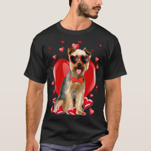 ハッピーヴァレンティーンズデイヨークシャーテリアードッグVデイ Tシャツ