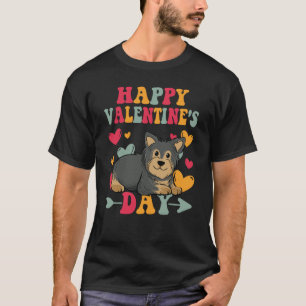 ハッピーヴァレンティーンズデイヨークシャーハートラブグルーヴィ Tシャツ