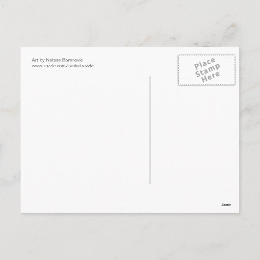 ハッピーヴァレンティーンズデイラブカップルonはがき シーズンポストカード (裏面)