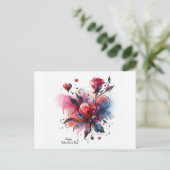 ハッピーヴァレンティーンズデイラブカード ポストカード (スタンド正面)