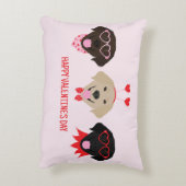 ハッピーヴァレンティーンズデイラブラドールレトリエバードッグス アクセントクッション (裏面(縦))