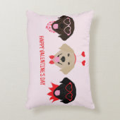 ハッピーヴァレンティーンズデイラブラドールレトリエバードッグス アクセントクッション (正面(垂直))