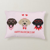 ハッピーヴァレンティーンズデイラブラドールレトリエバードッグス アクセントクッション (裏面)